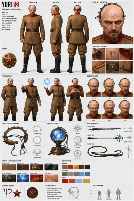 Character design sheet concept art